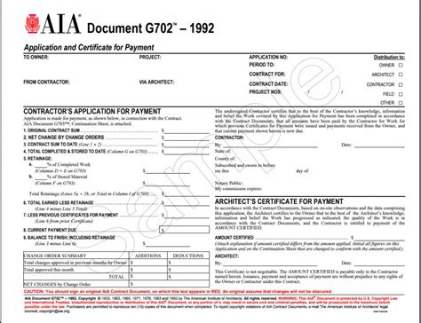 free aia document g702 1992